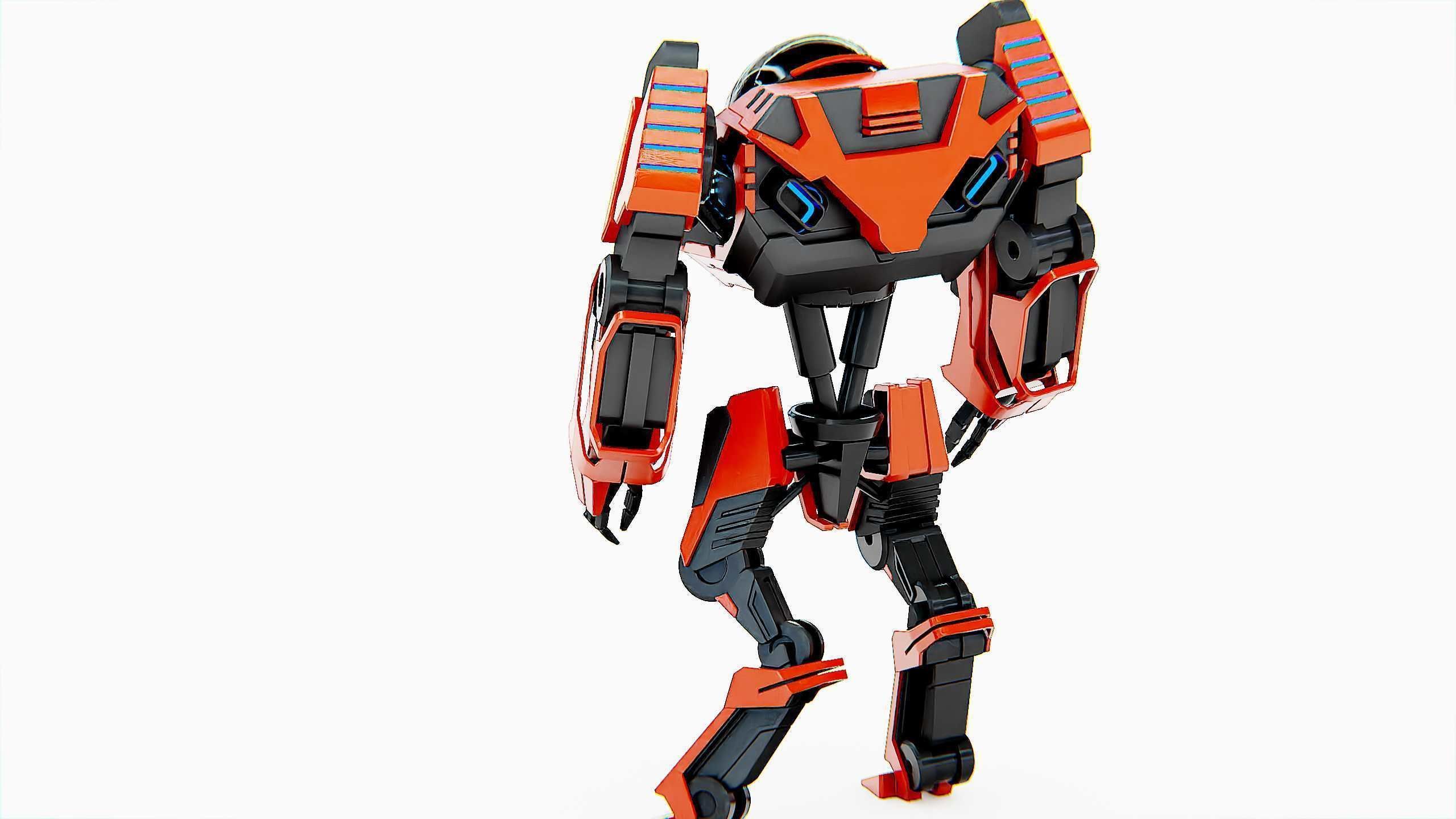 COMBAT DROID L-50 Rigged for Unreal Engine - Unity - MIXAMO 3D model_16