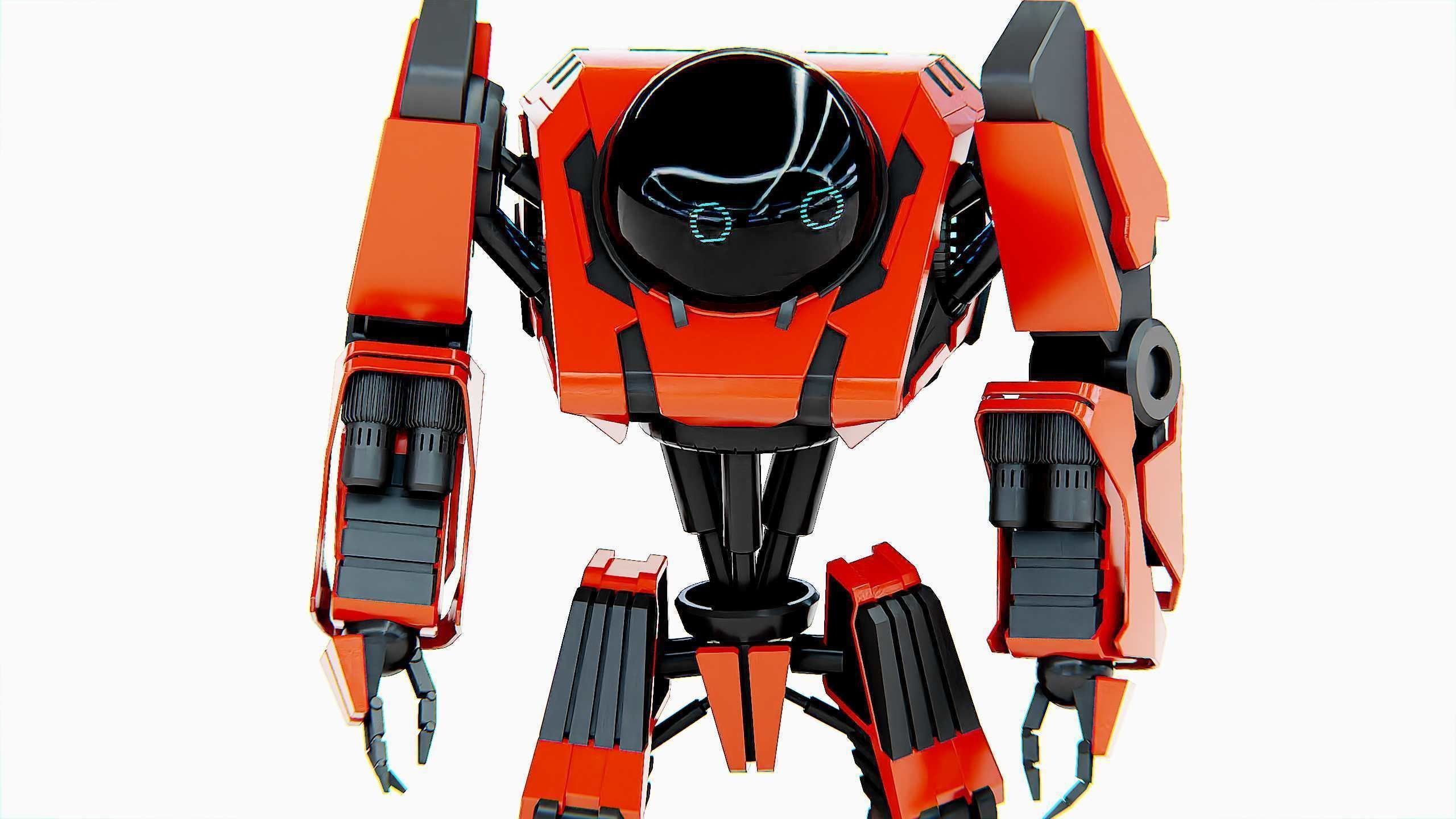 COMBAT DROID L-50 Rigged for Unreal Engine - Unity - MIXAMO 3D model_25