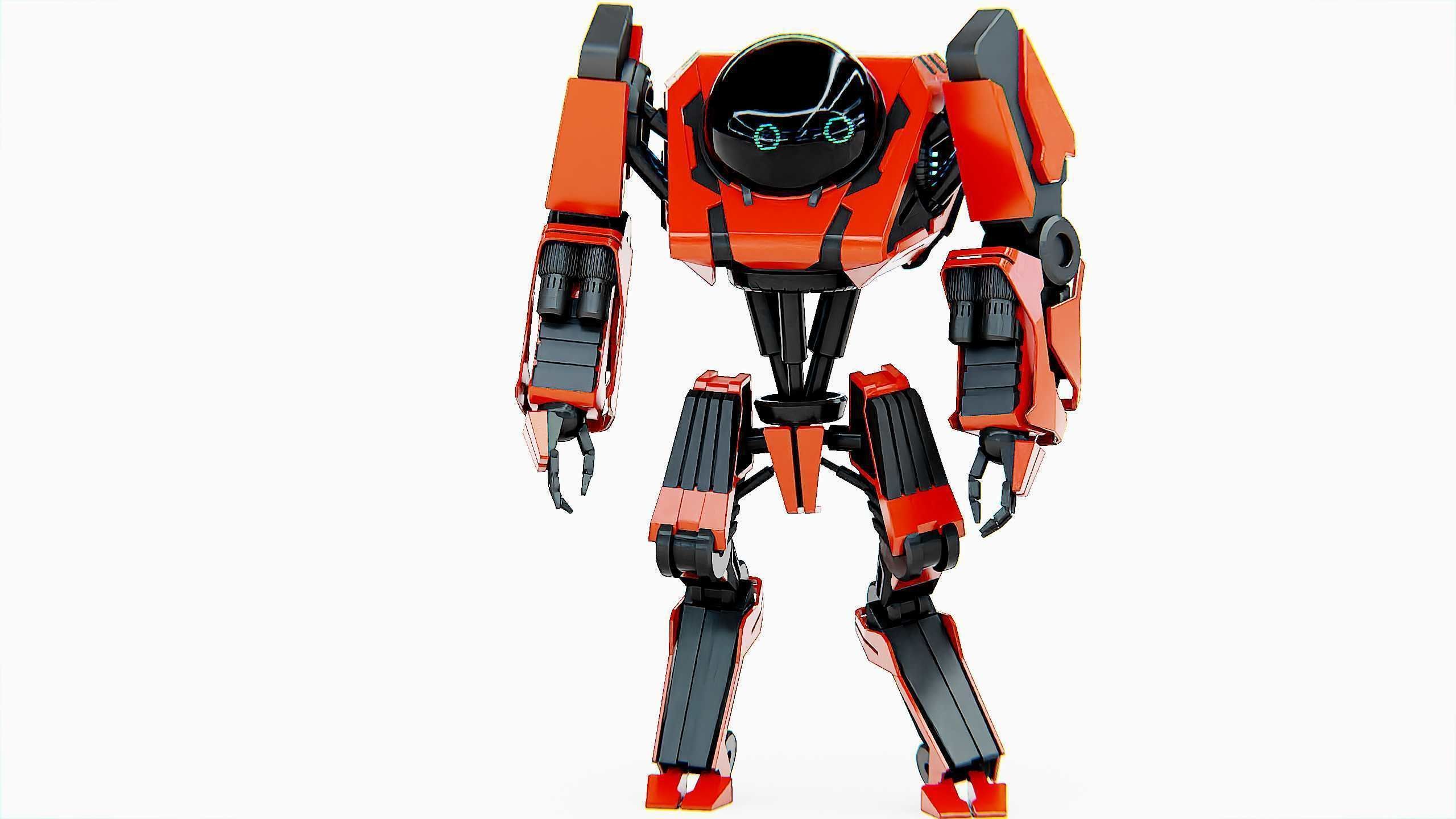 COMBAT DROID L-50 Rigged for Unreal Engine - Unity - MIXAMO 3D model_6