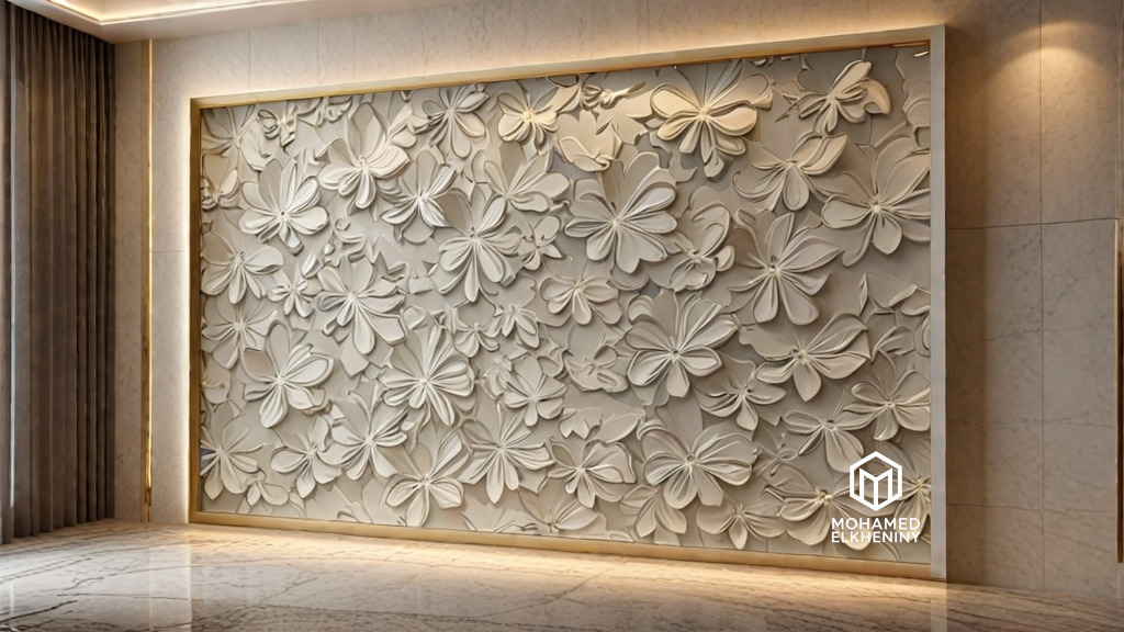 modern panel wall decor set relief stl mural CNC 305 3D model_4