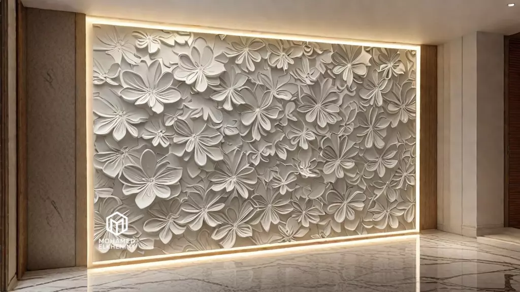 modern panel wall decor set relief stl mural CNC 305 3D model_0