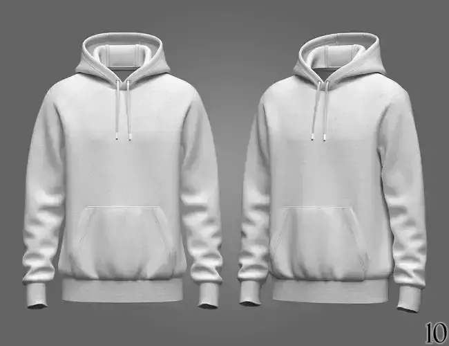 Mens Hoodie 3D Model