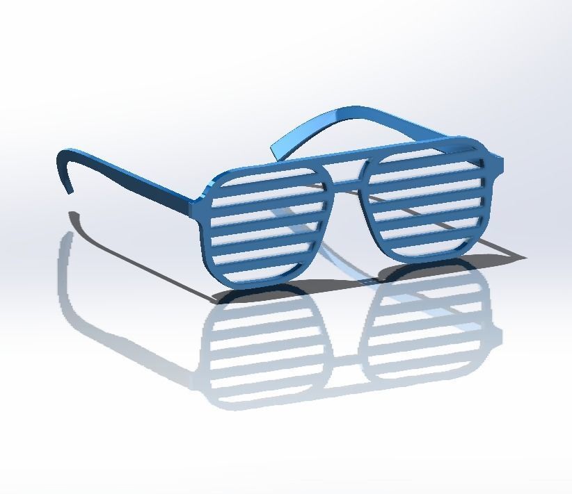 Chic Shades  Glasses Frame 3D print model_1