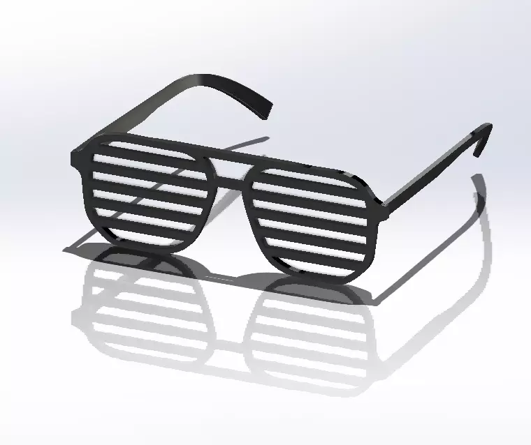 Chic Shades  Glasses Frame 3D print model_0
