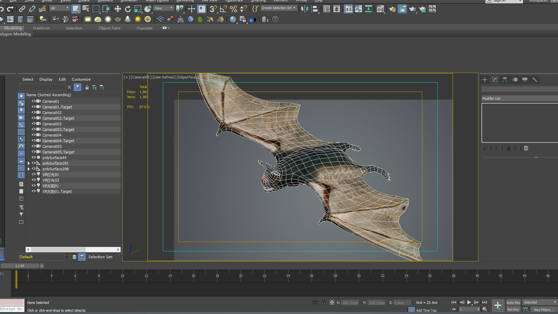 dark bat animated  rigg mammal bird flying vampire  3D model_5
