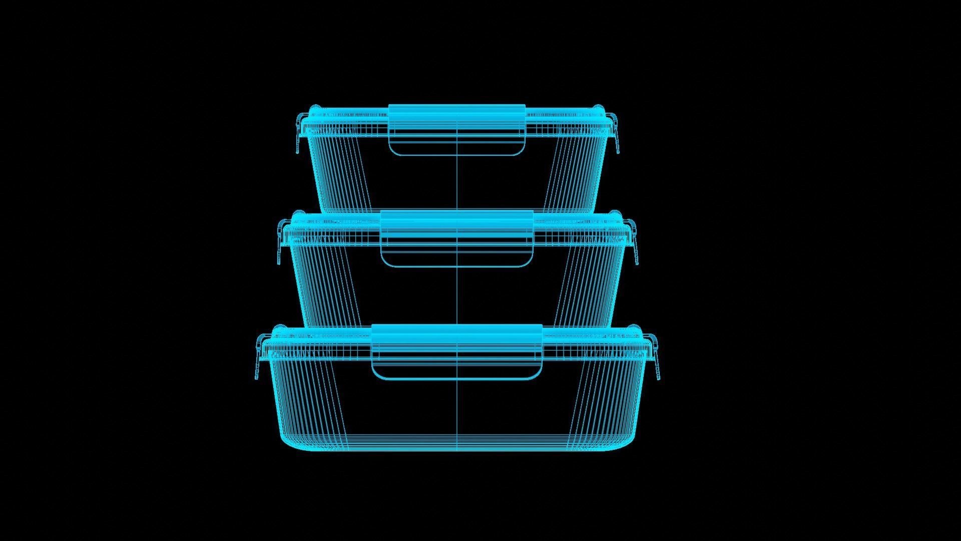 Food Storage Container Low-poly 3D model_5