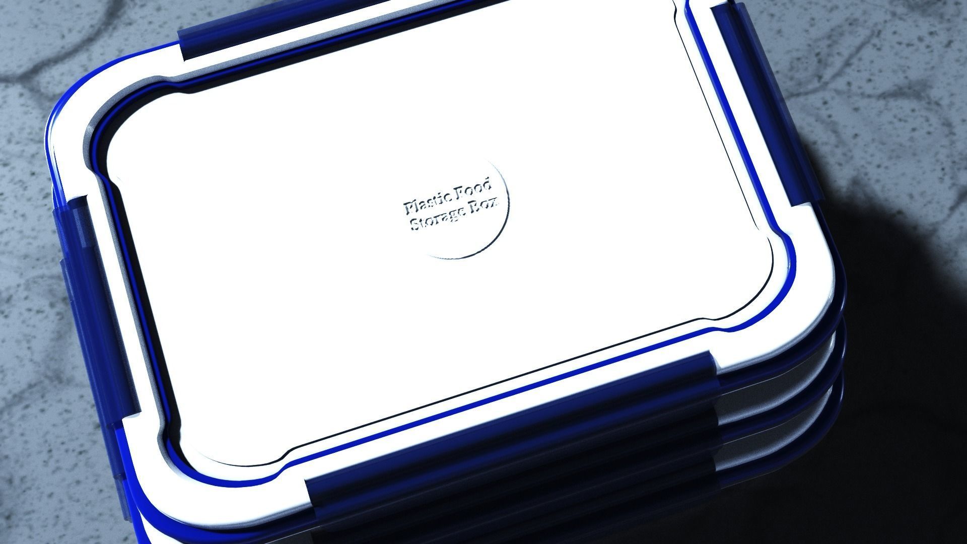 Food Storage Container Low-poly 3D model_2