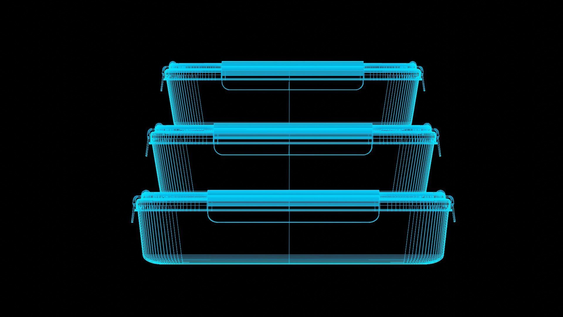 Food Storage Container Low-poly 3D model_4