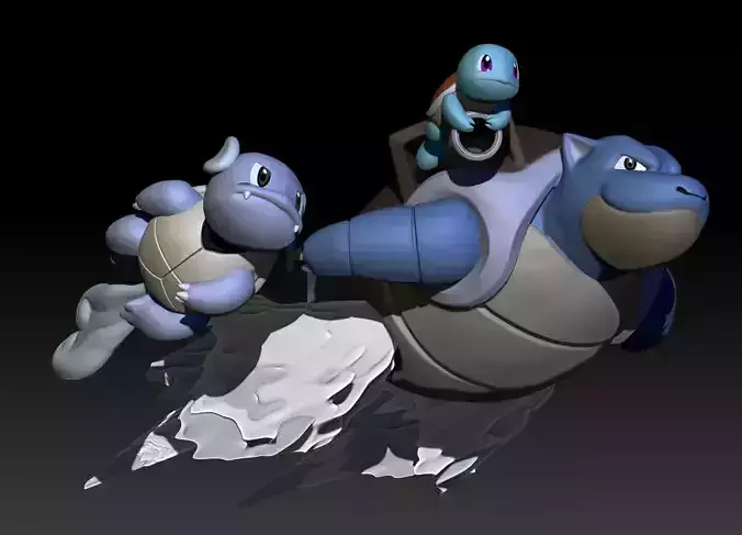 Pokemon Squirtle Wartortle Blastoise