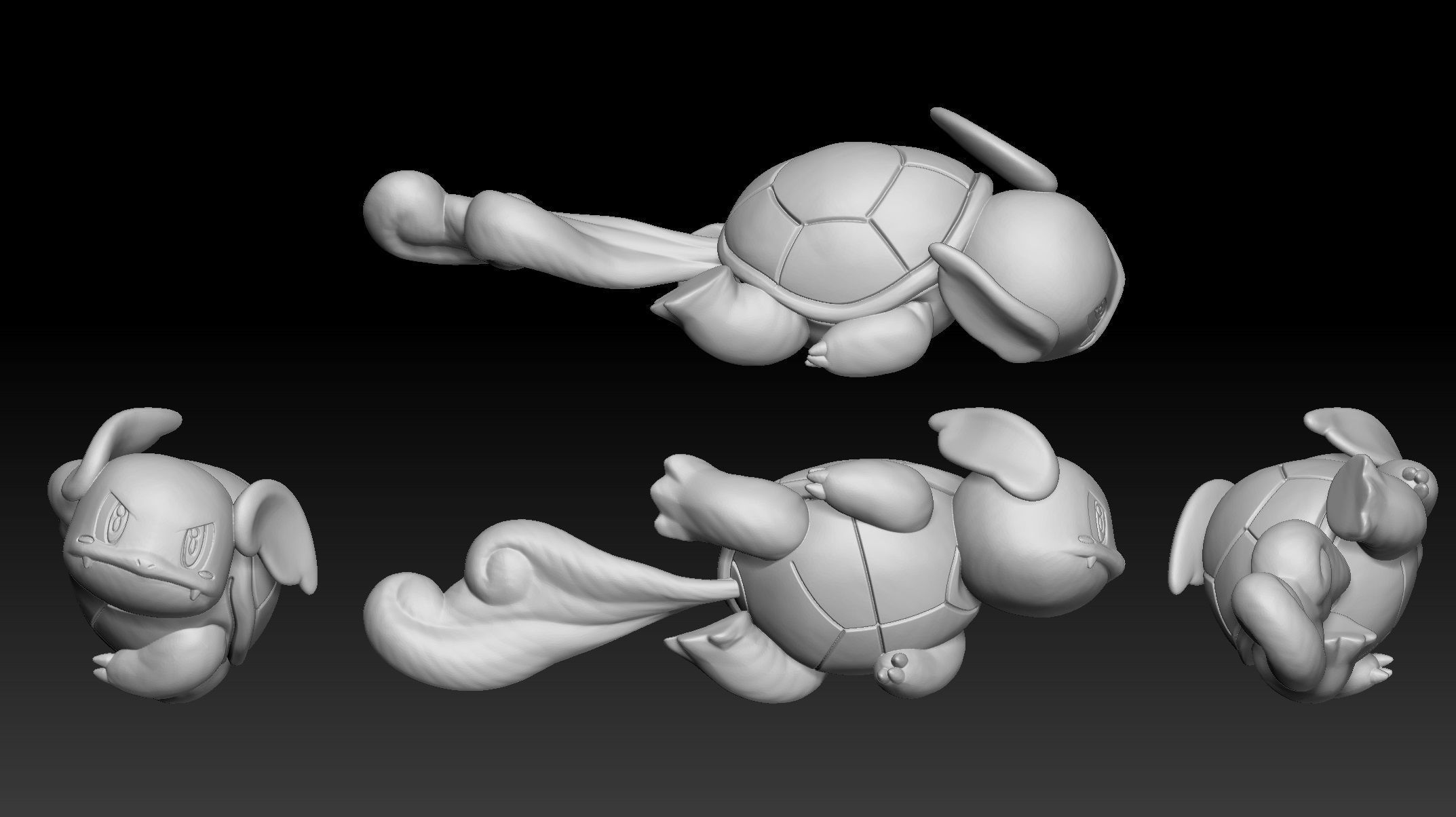 Pokemon Squirtle Wartortle Blastoise 3D print model_2