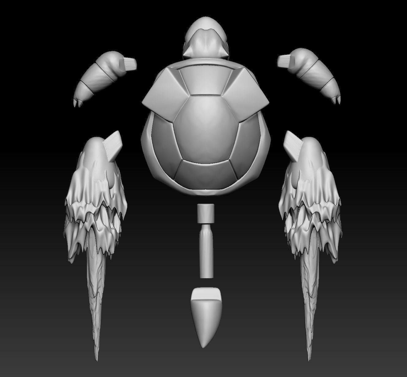 Pokemon Squirtle Wartortle Blastoise 3D print model_6