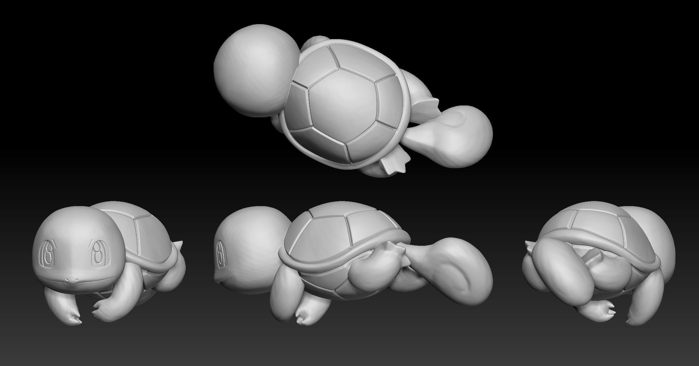 Pokemon Squirtle Wartortle Blastoise 3D print model_1