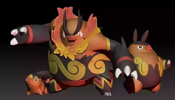 Pokemon Tepig Pignite Emboar