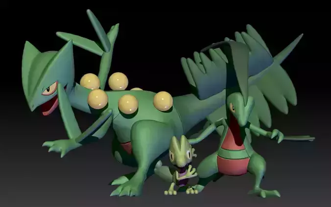 Pokemon Treecko Grovyle Sceptile