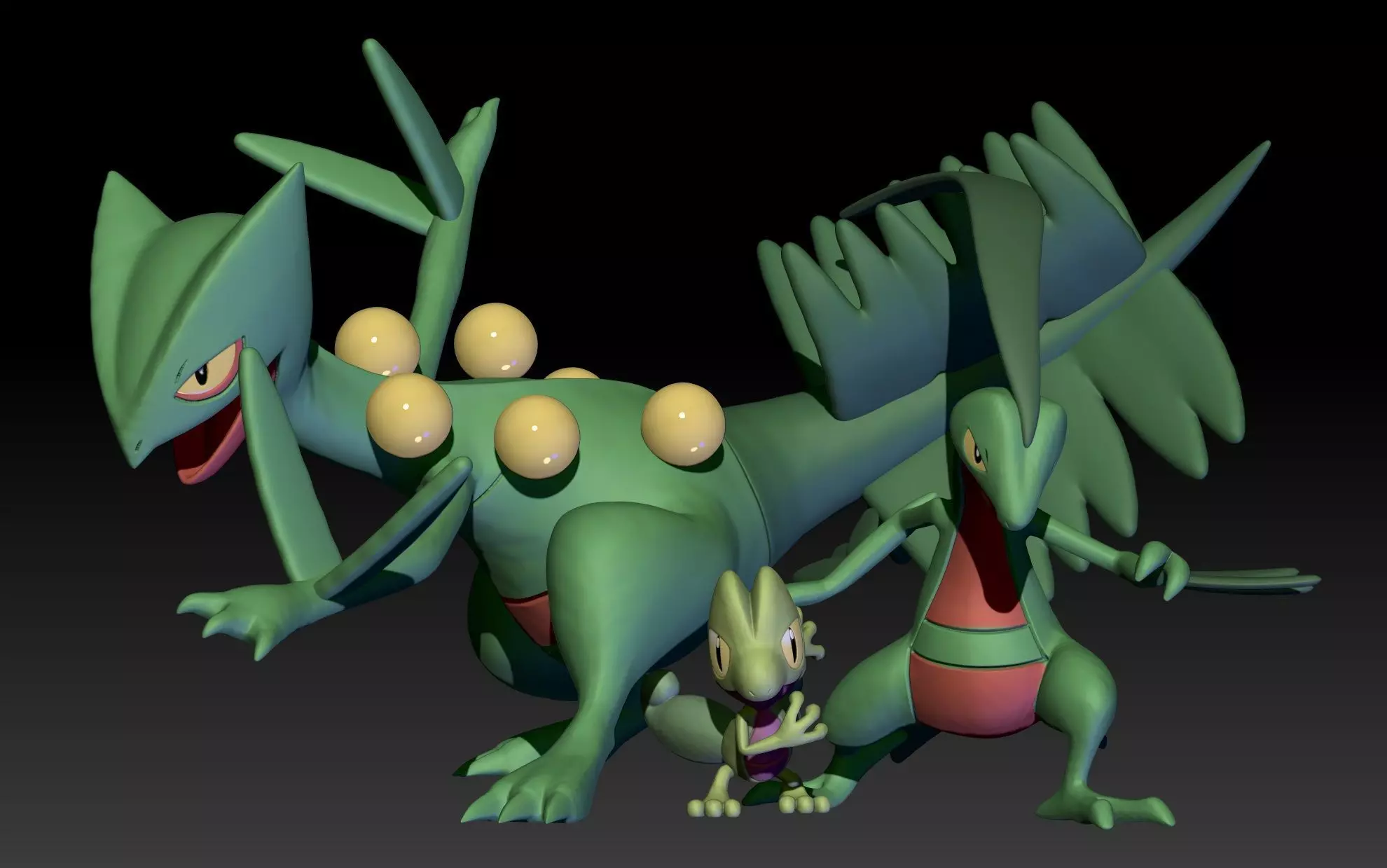 Pokemon Treecko Grovyle Sceptile 3D print model_0