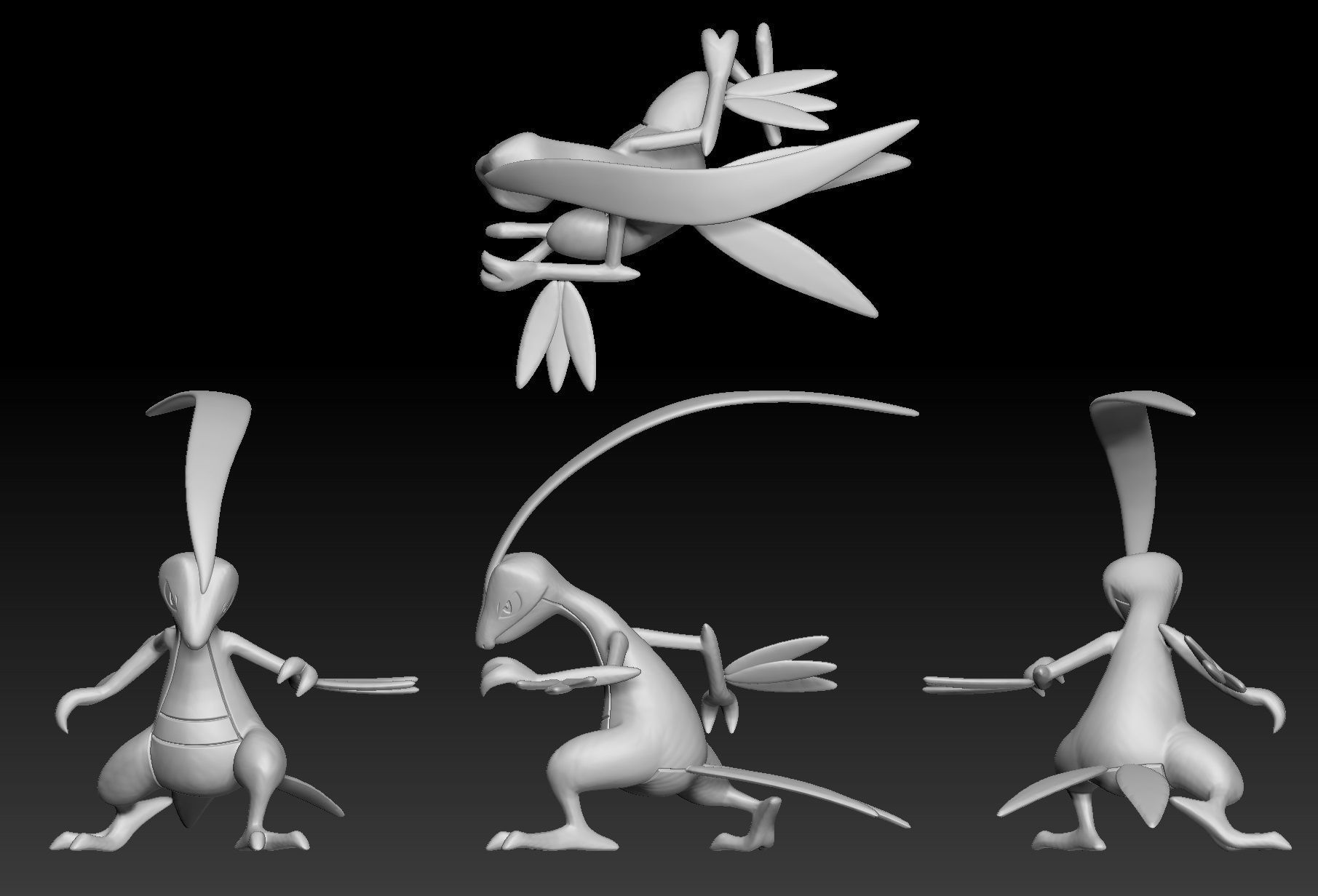 Pokemon Treecko Grovyle Sceptile 3D print model_2
