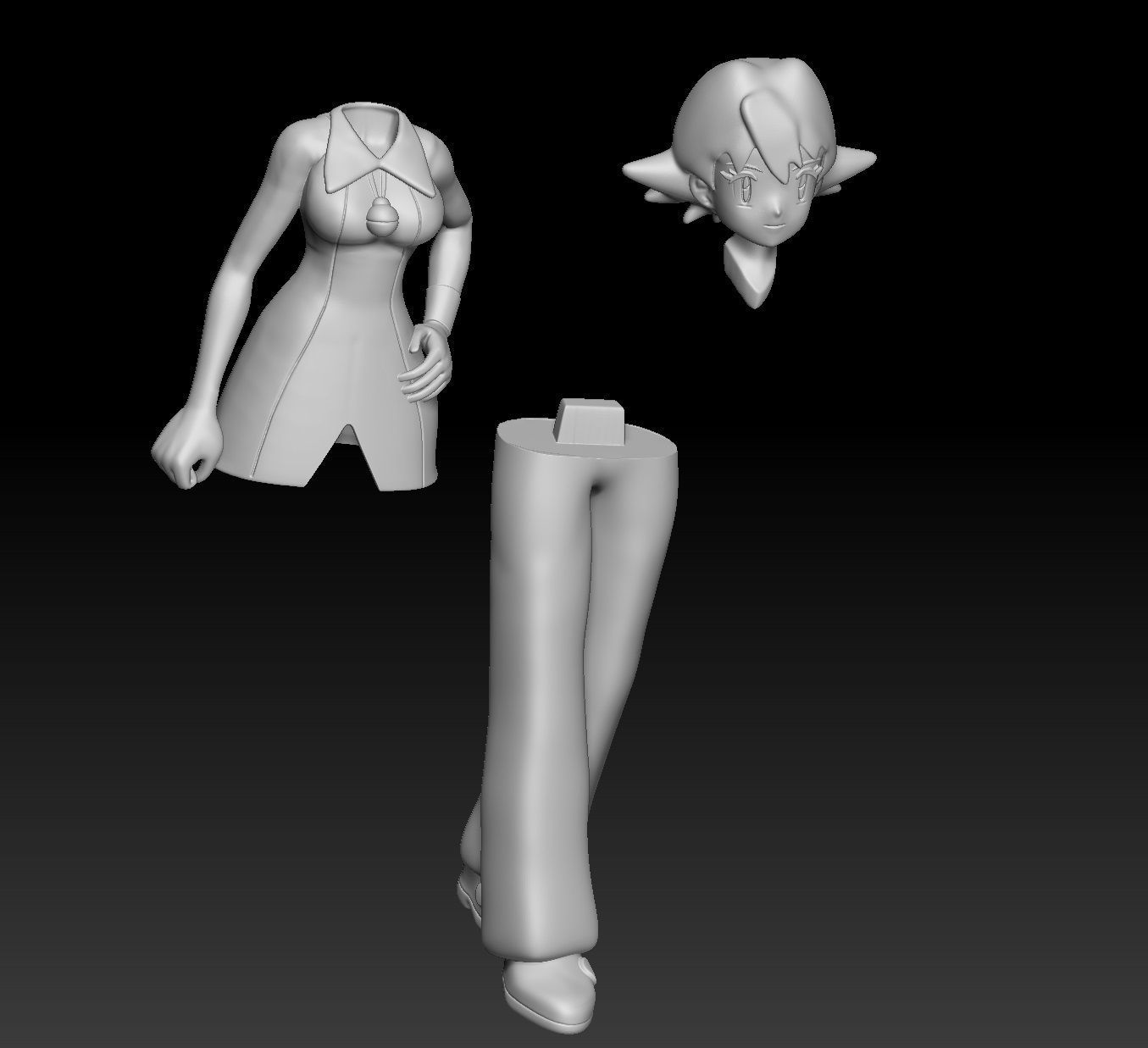 Pokemon Trainer Nessha 3D print model_2
