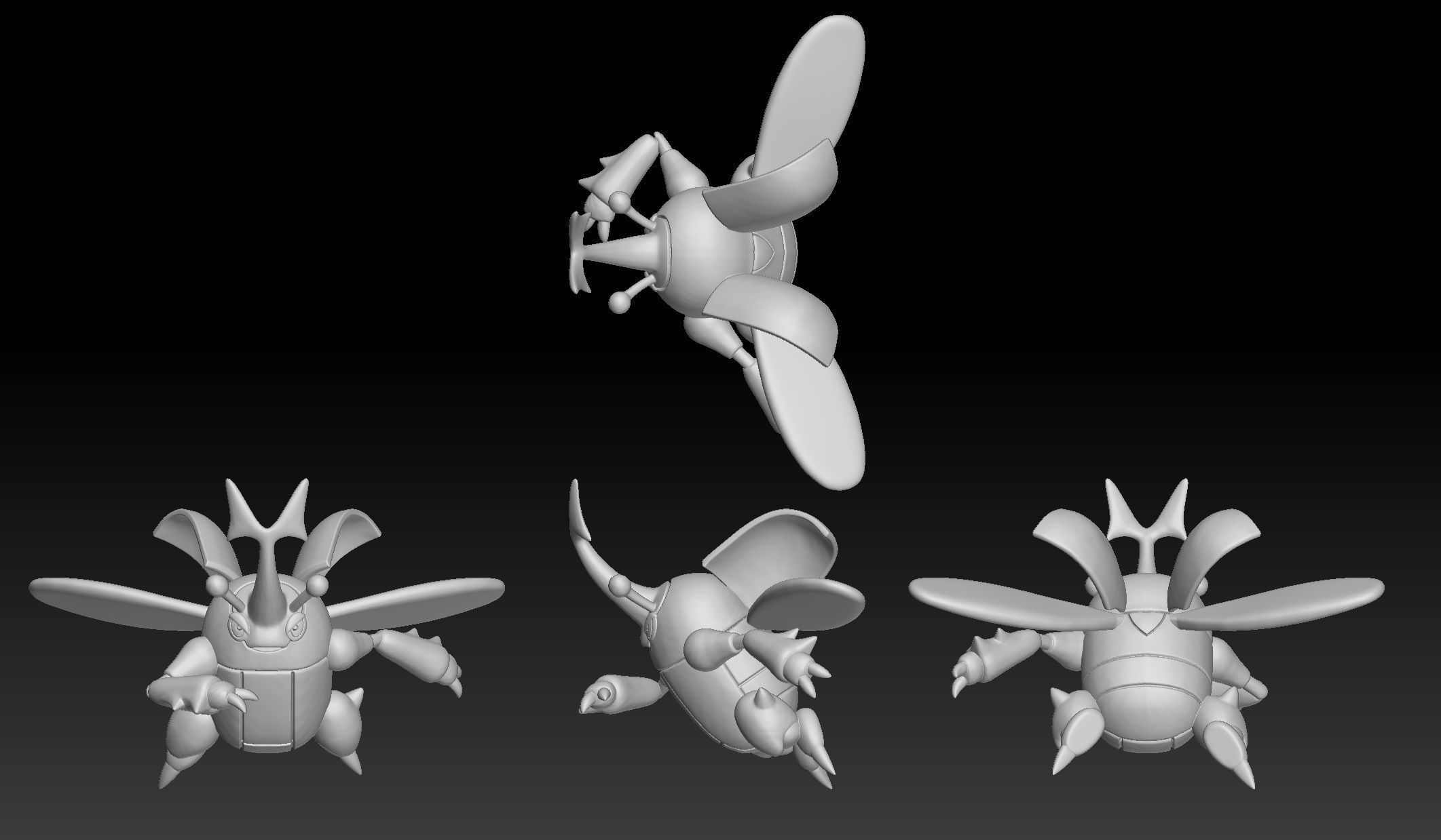 Pokemon Heracross 3D print model_1