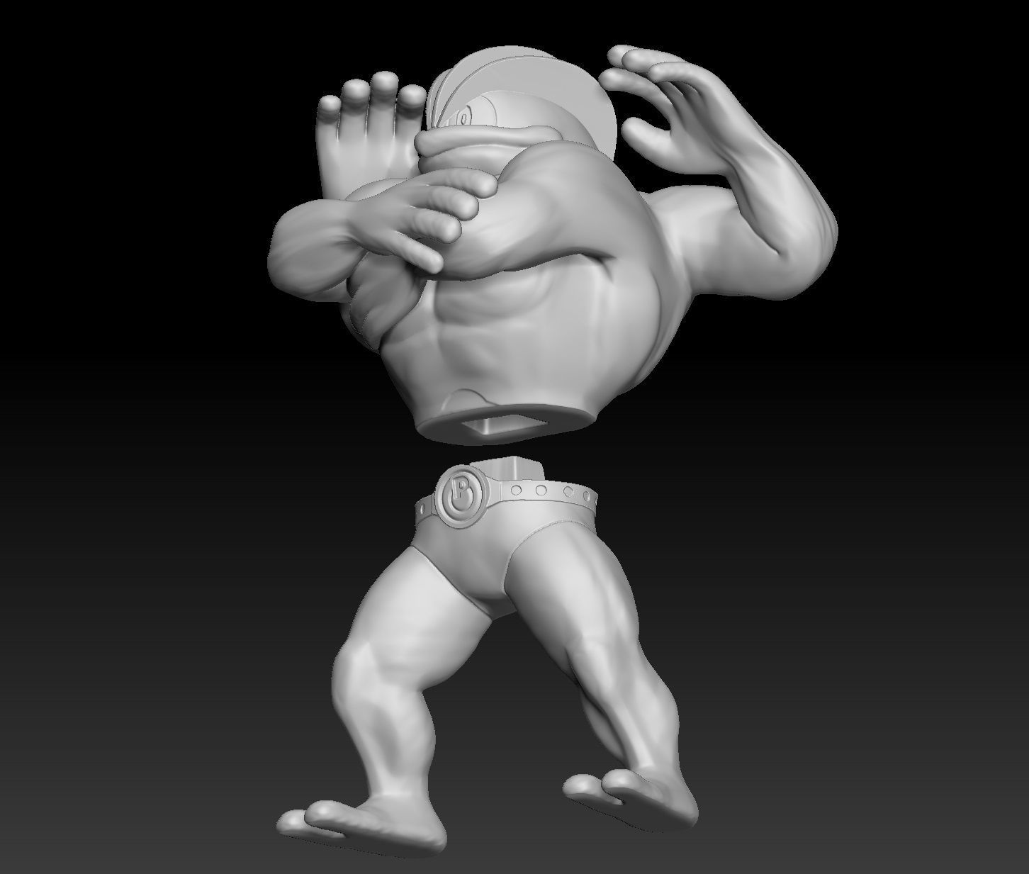 Pokemon Machop Machoke Machamp 3D print model_4