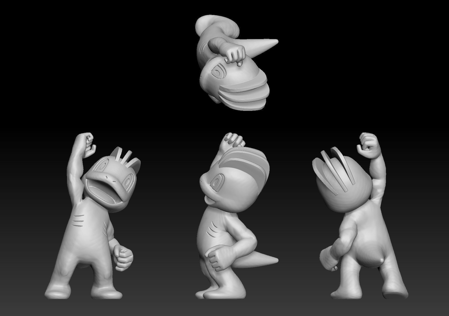 Pokemon Machop Machoke Machamp 3D print model_1