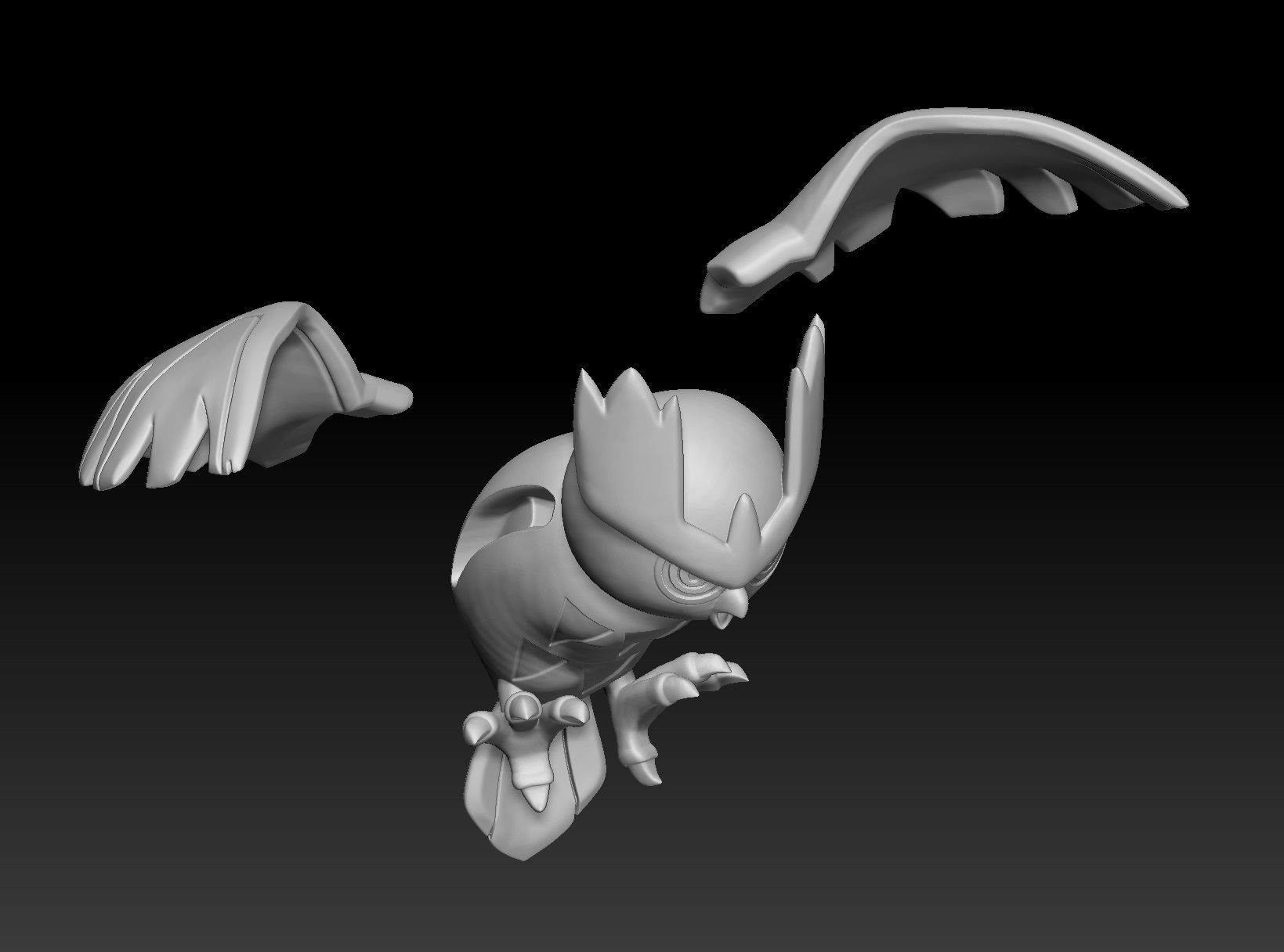 Pokemon Hoothoot Noctowl 3D print model_3