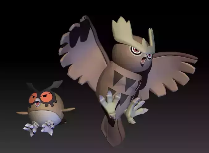 Pokemon Hoothoot Noctowl