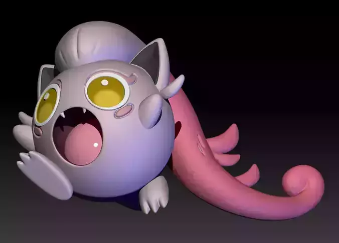Pokemon Paradox Ancient Jigglypuff Scream Tail 3D print model