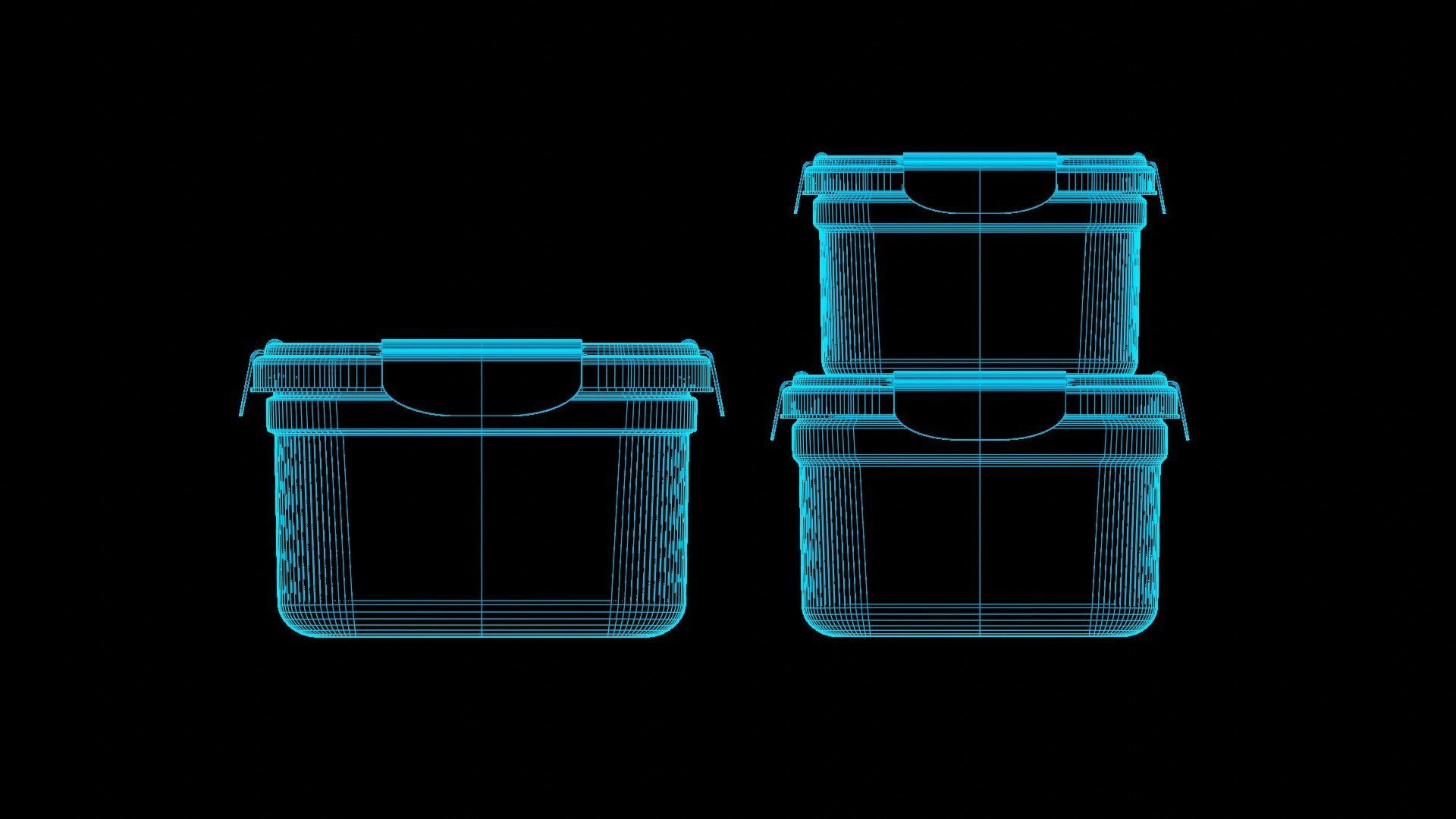 Food Storage Container Low-poly 3D model_4
