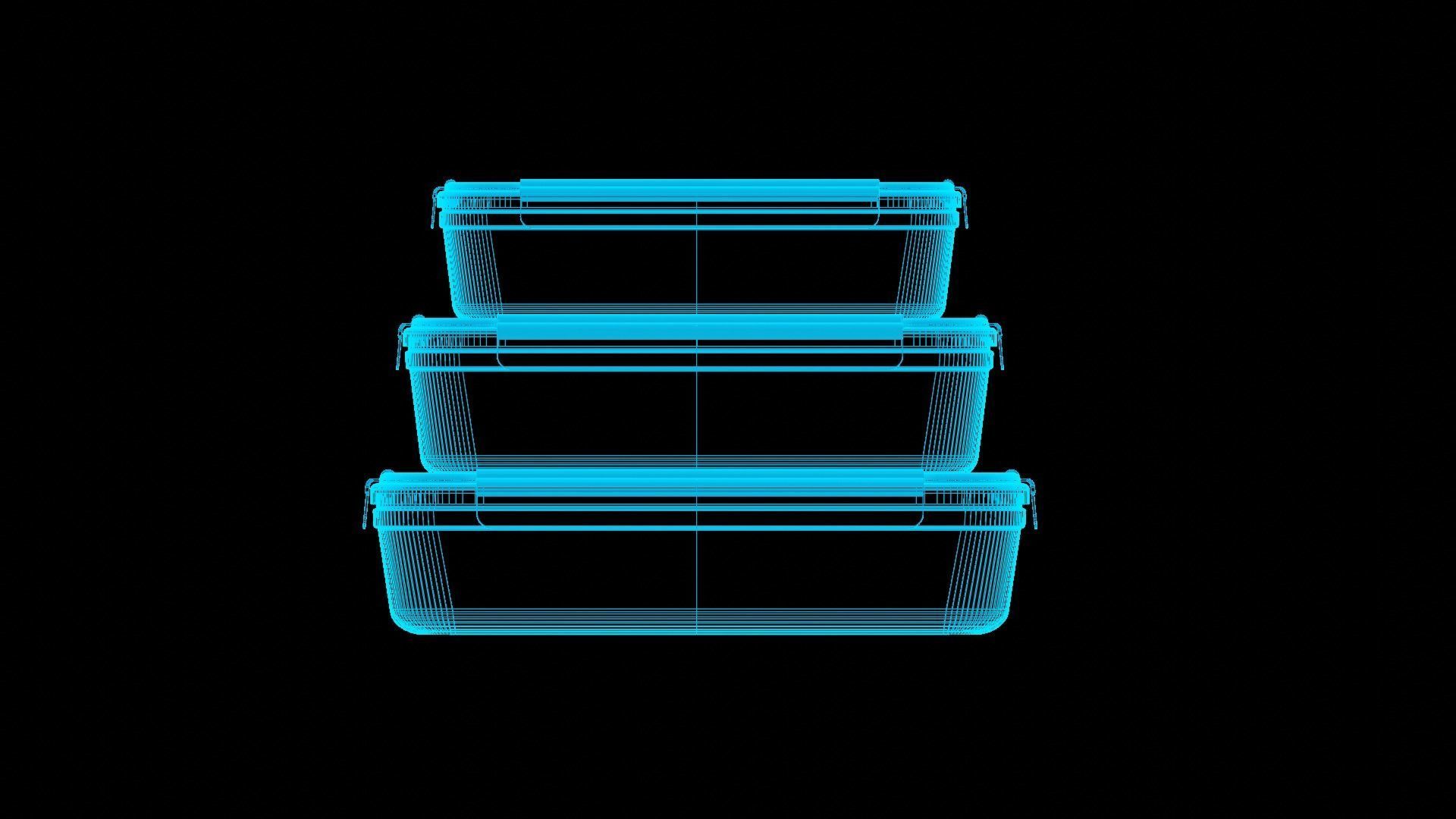 Food Storage Container Low-poly 3D model_5