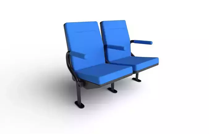 Auditorium Seat M01 Low-poly 3D model