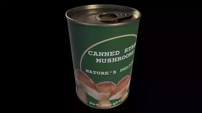 Canned Straw Mushrooms - GAME READY PBR