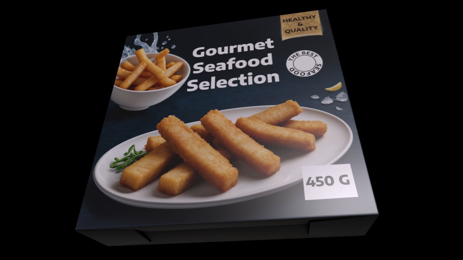  Frozen Fish Fingers - GAME READY PBR Low-poly 3D model_2