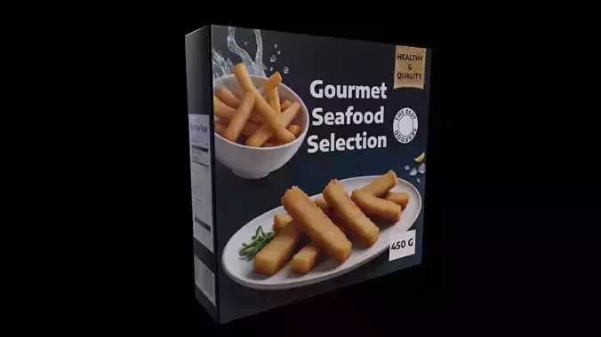  Frozen Fish Fingers - GAME READY PBR Low-poly 3D model