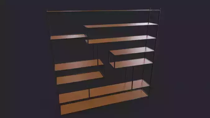 Designer Shelf V1 Wood Metall