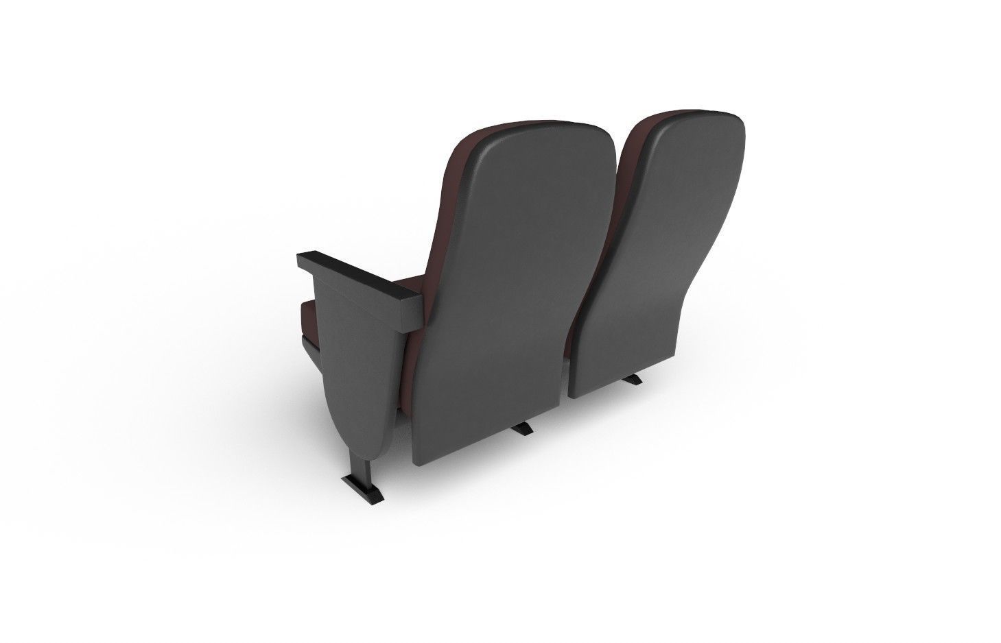 Auditorium Seat M02 Low-poly 3D model_5