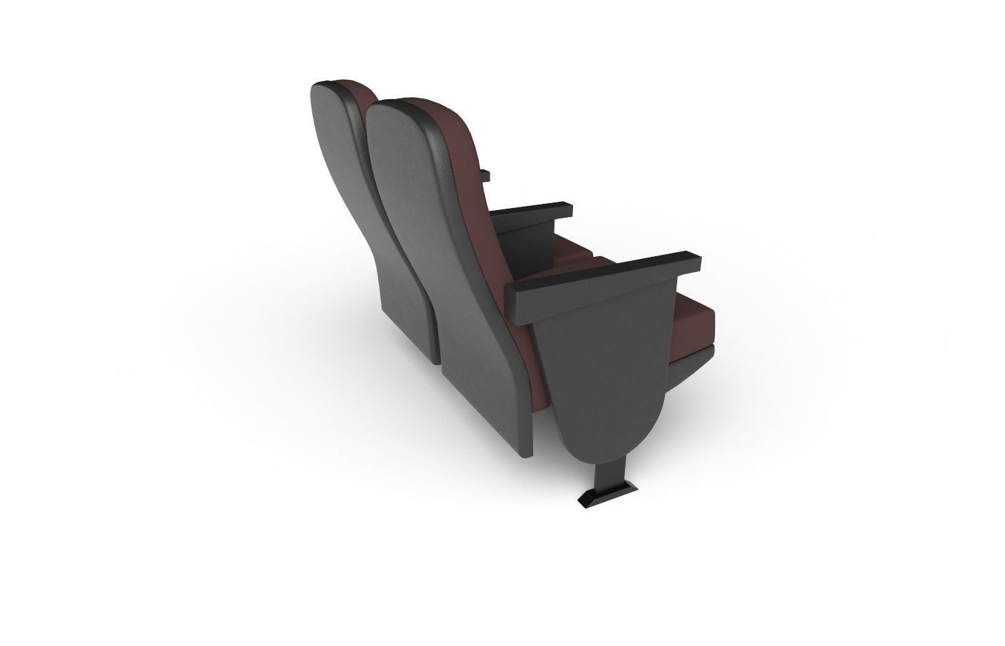 Auditorium Seat M02 Low-poly 3D model_6