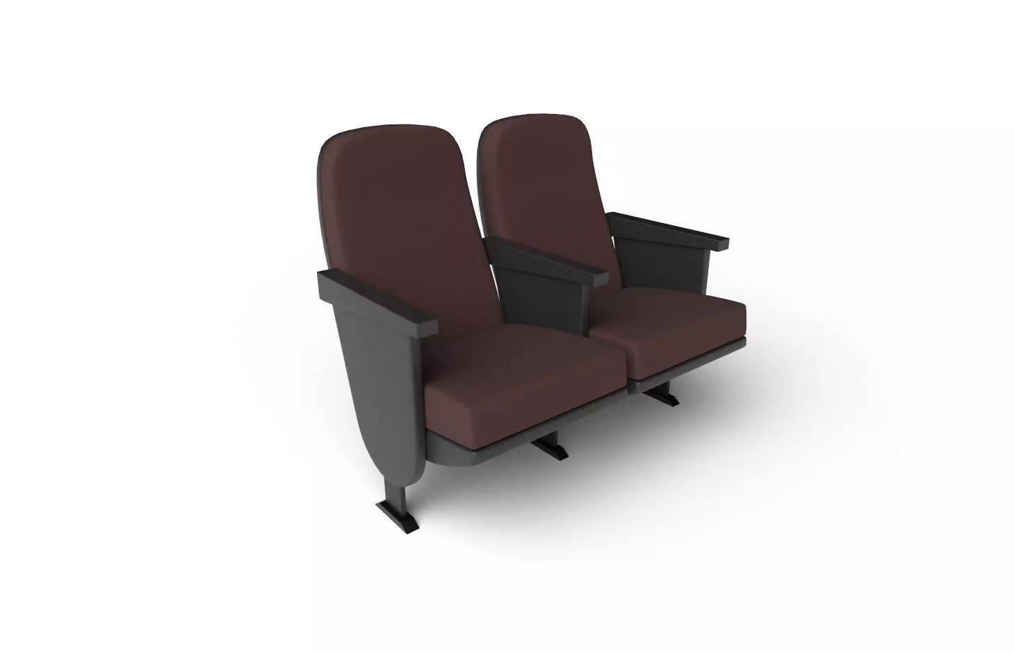 Auditorium Seat M02 Low-poly 3D model_0