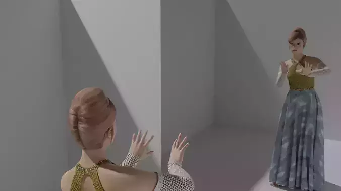 Rigged Female Model Jane 3D model Rigged Female Model Jane 3D model