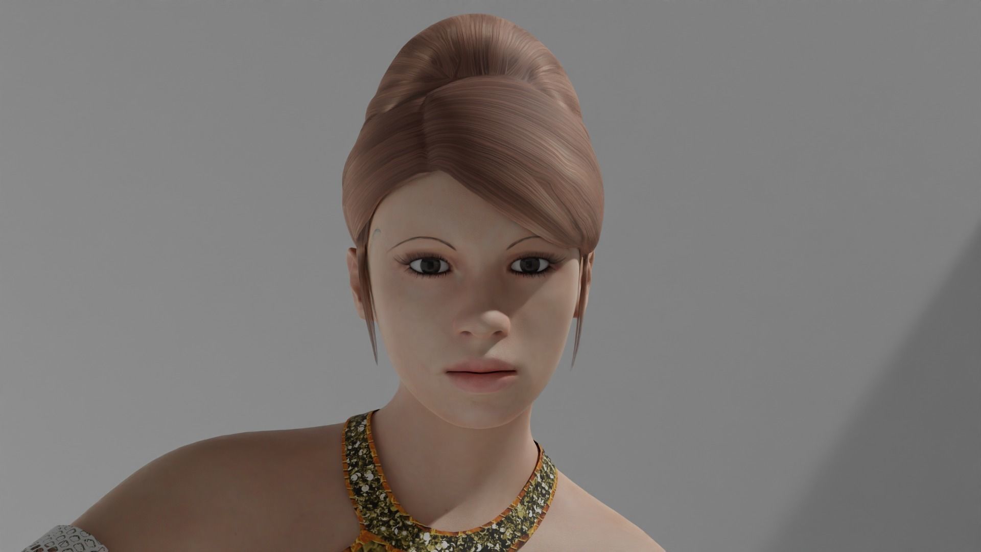 Rigged Female Model Jane 3D model_1