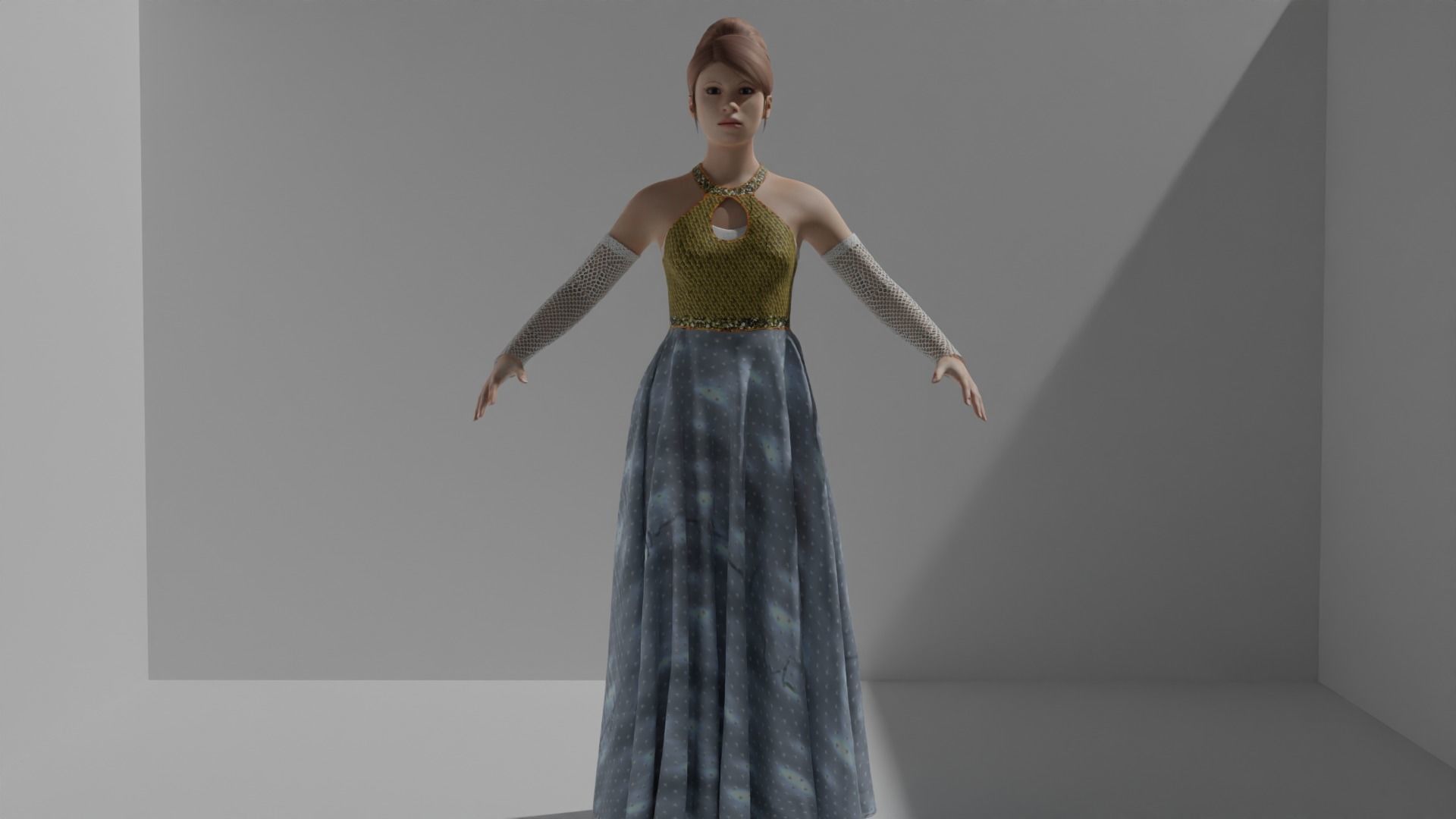 Rigged Female Model Jane 3D model_2