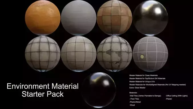 Evironment Material Pack Texture Pack Unreal PBR