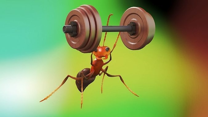 Ants black ants  insects Formicidae  arthropods army  3D model