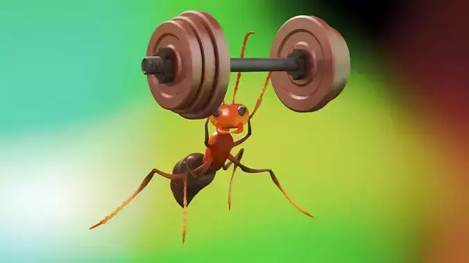 Ants black ants insects Formicidae arthropods army 3D model