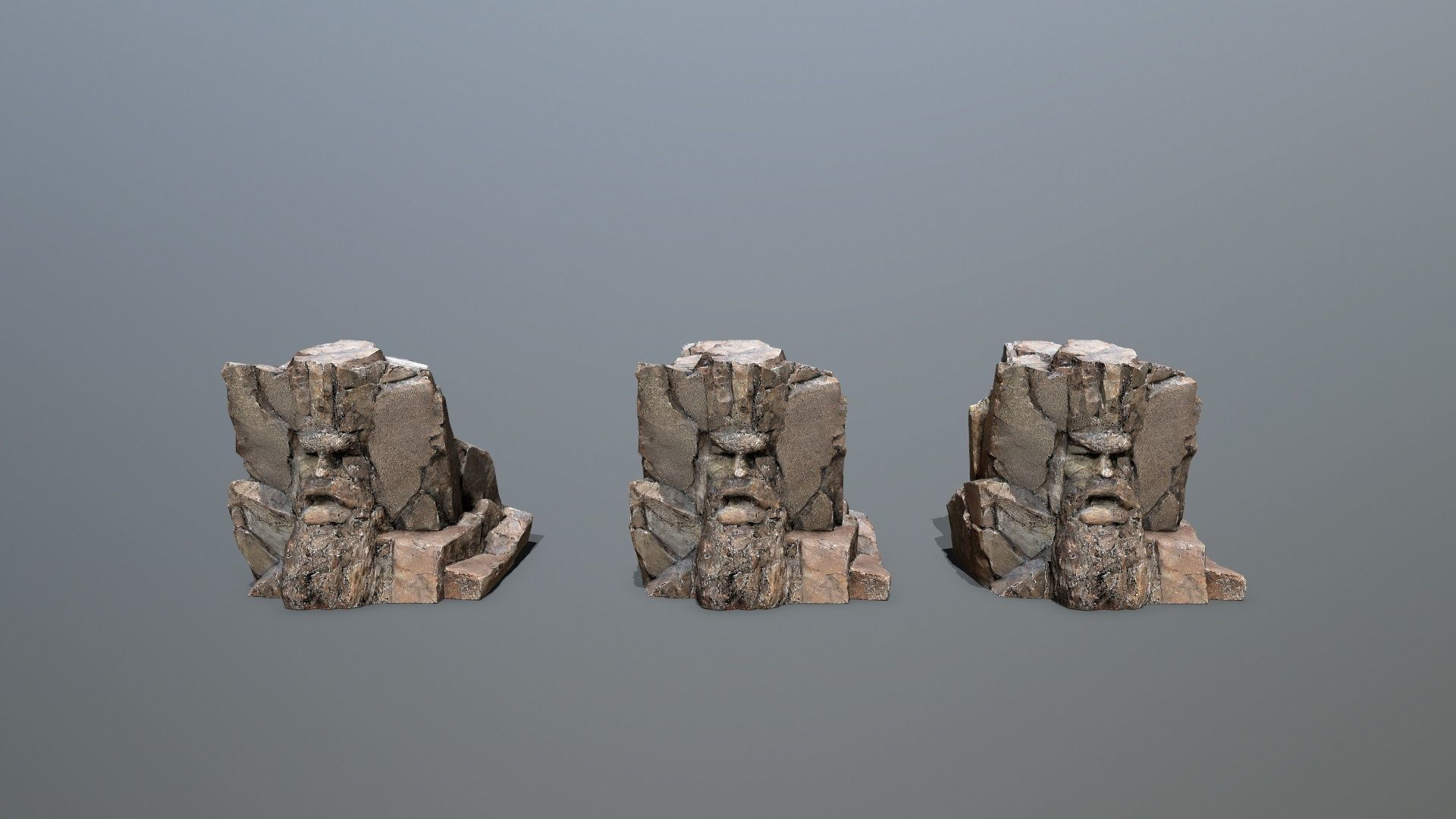 mountain face Low-poly 3D model_13