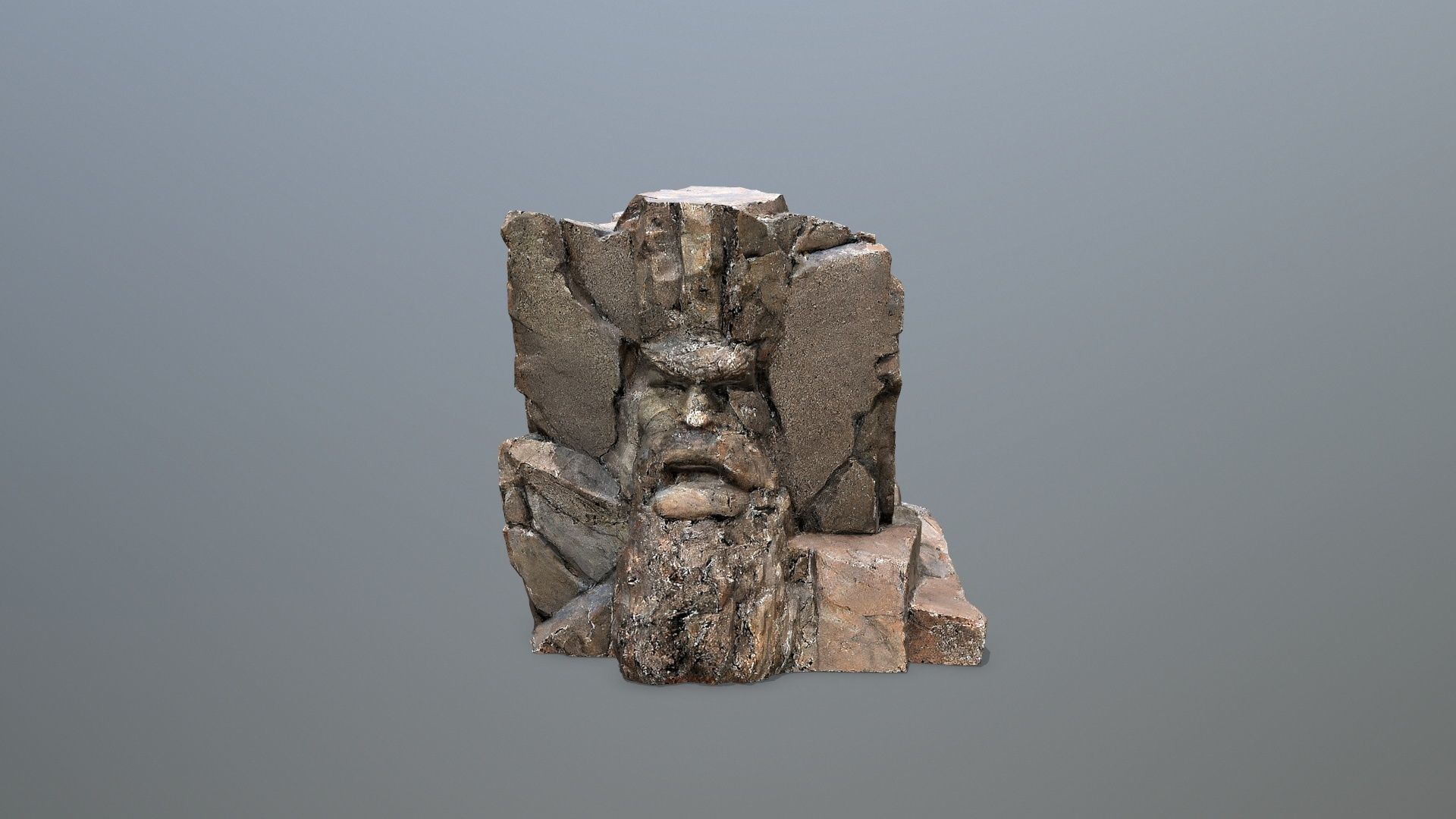 mountain face Low-poly 3D model_11