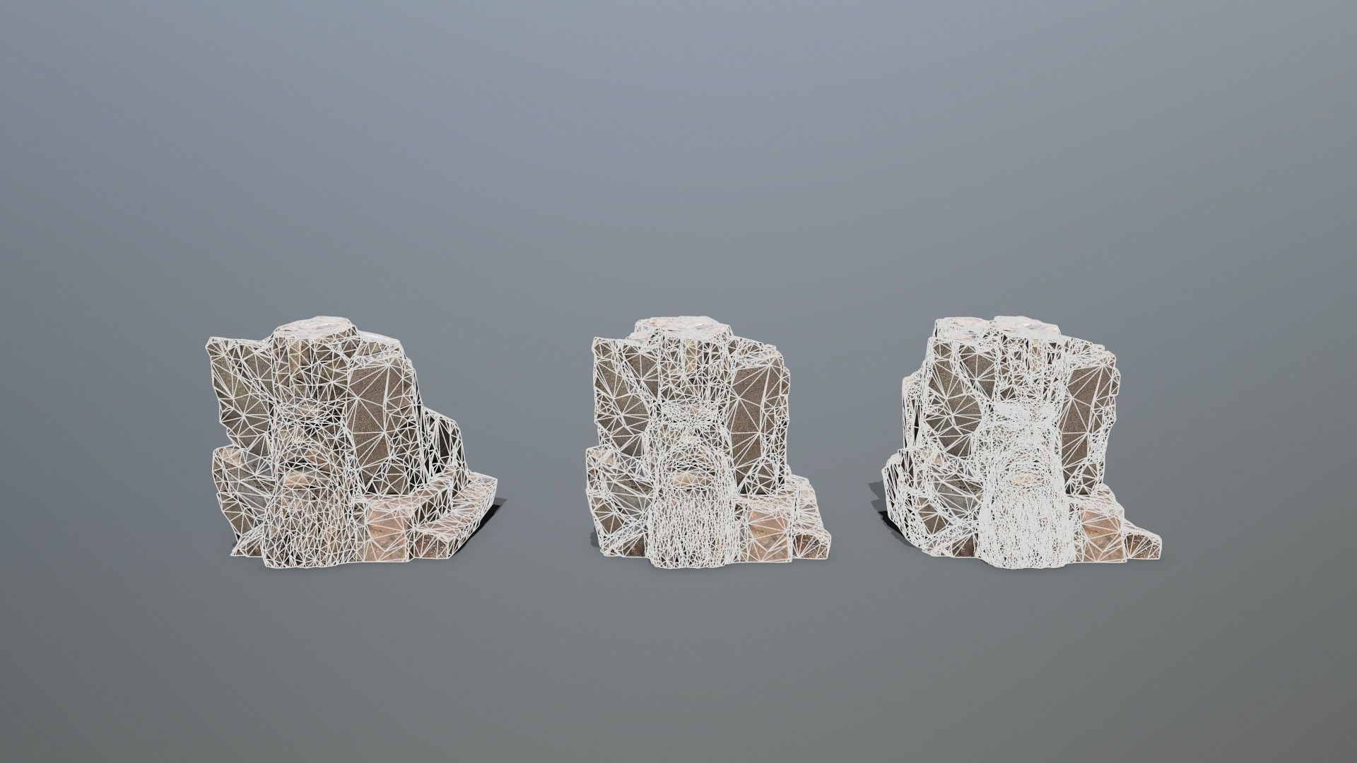 mountain face Low-poly 3D model_14