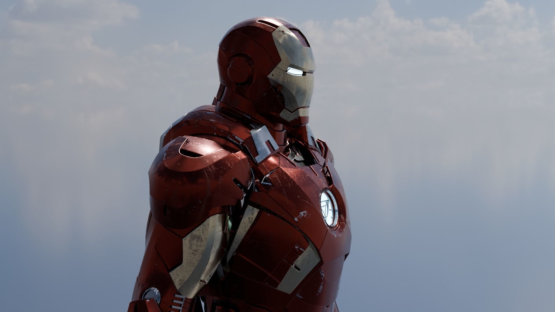 Iron Man Mark 7 Rigged 3D model_7