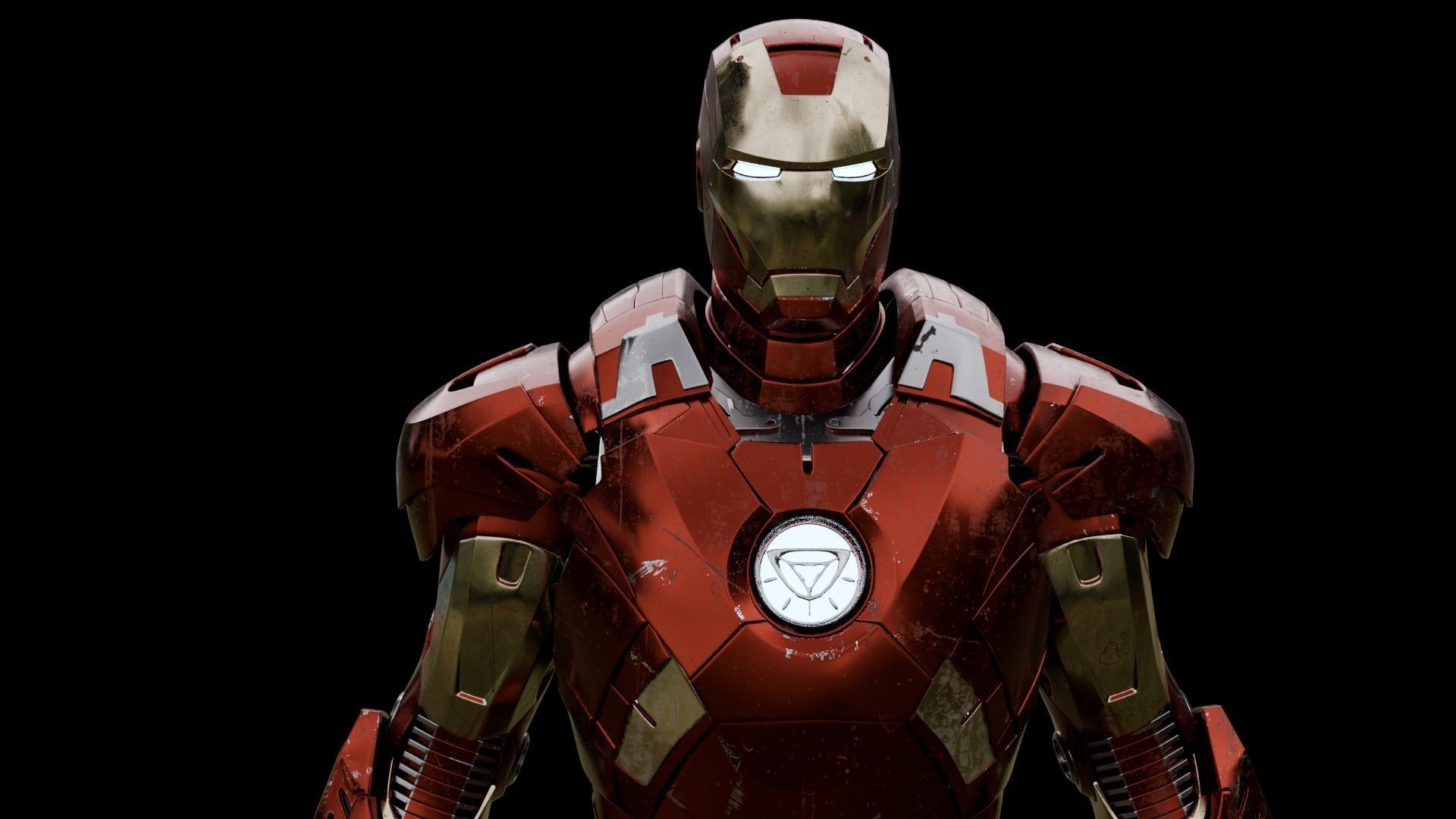 Iron Man Mark 7 Rigged 3D model_15