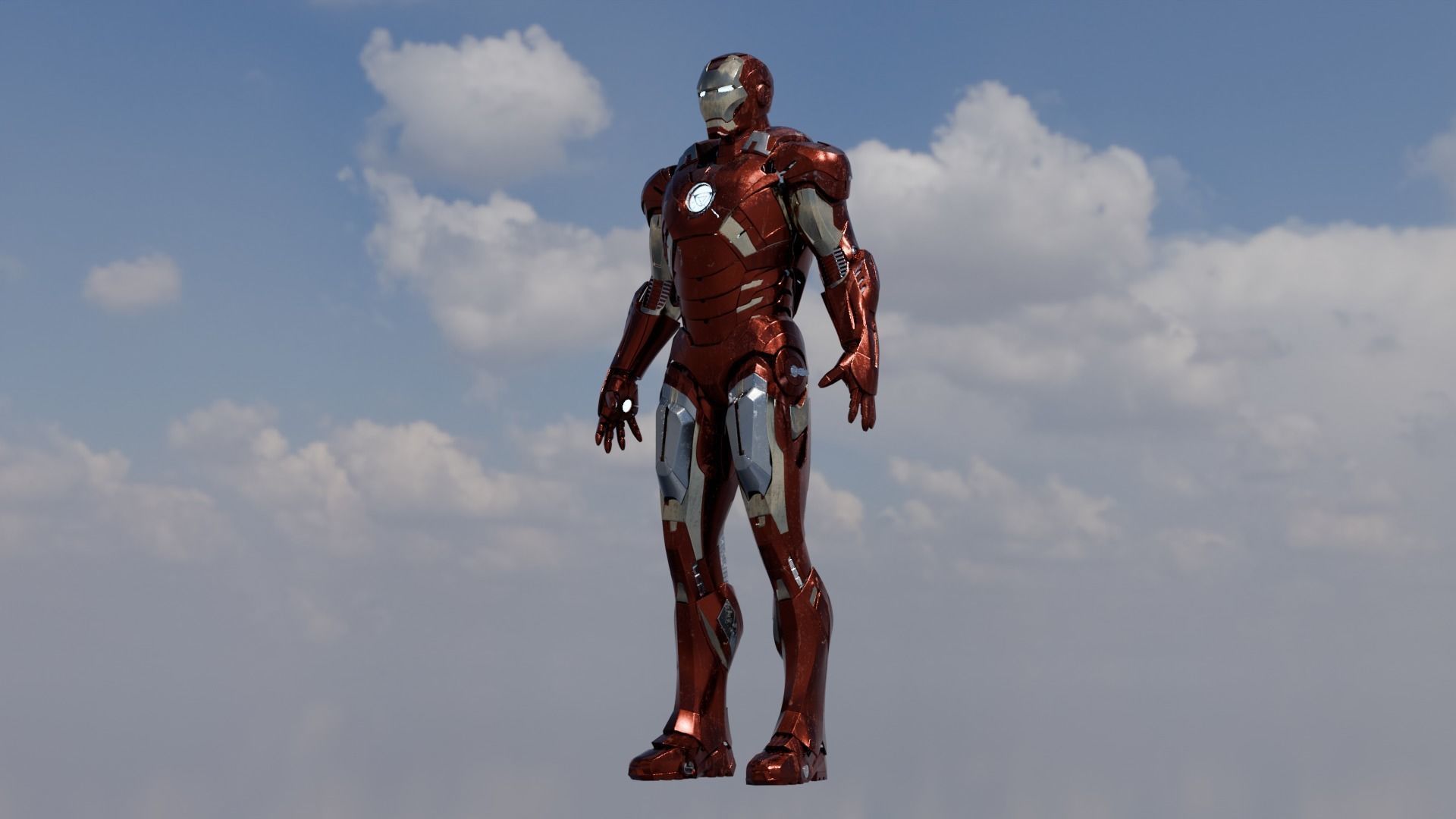 Iron Man Mark 7 Rigged 3D model_3