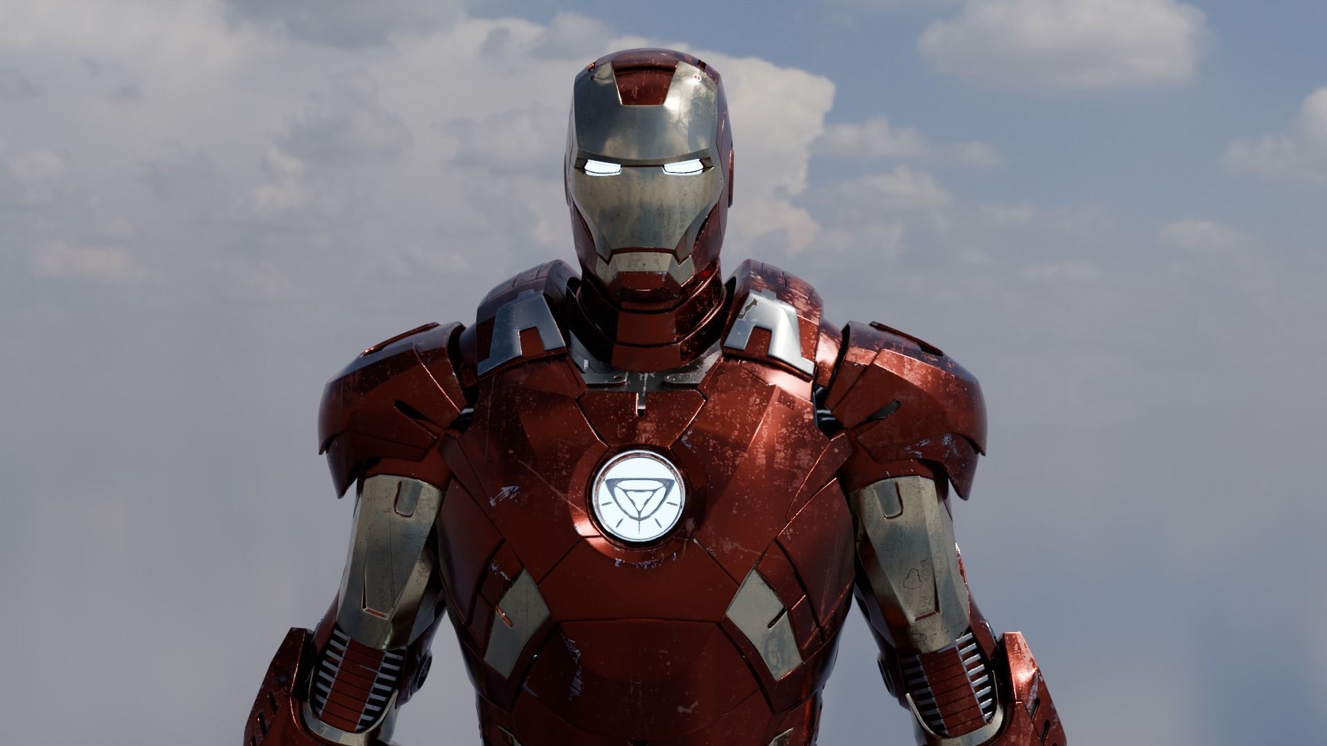 Iron Man Mark 7 Rigged 3D model_6